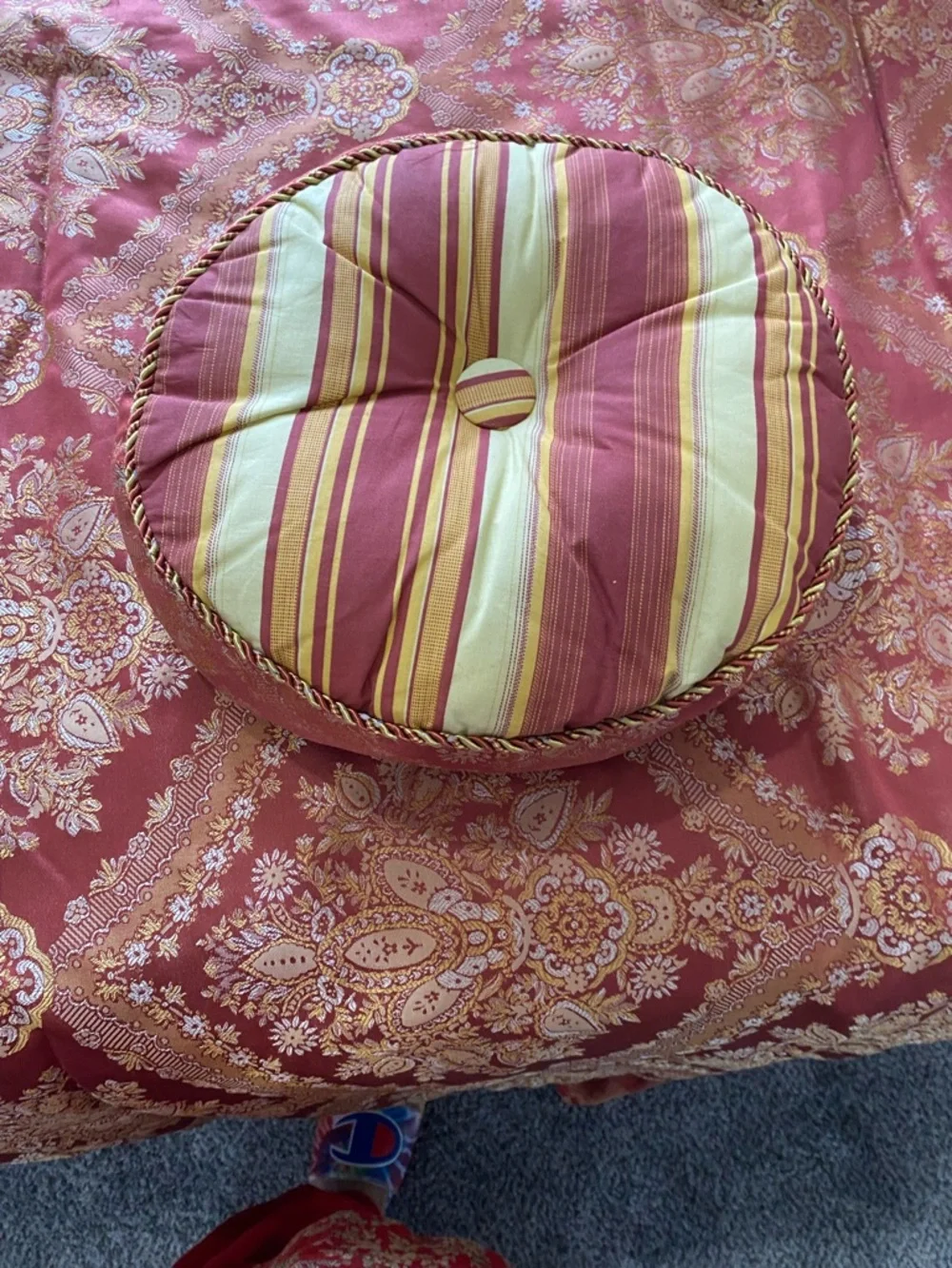 Classic Red and Gold Damask Comforter - Timeless Home Bedding